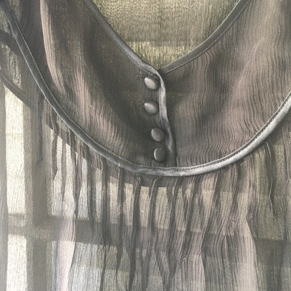 Black sheer Lux top S - Picture 2 of 5